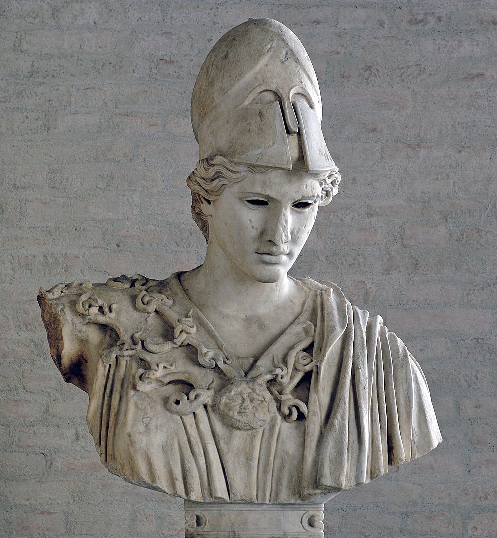 Богинята Атина опитала да подкупи Парис с мъдрост и военни успехи, ако той посочи нея за най-красива.
