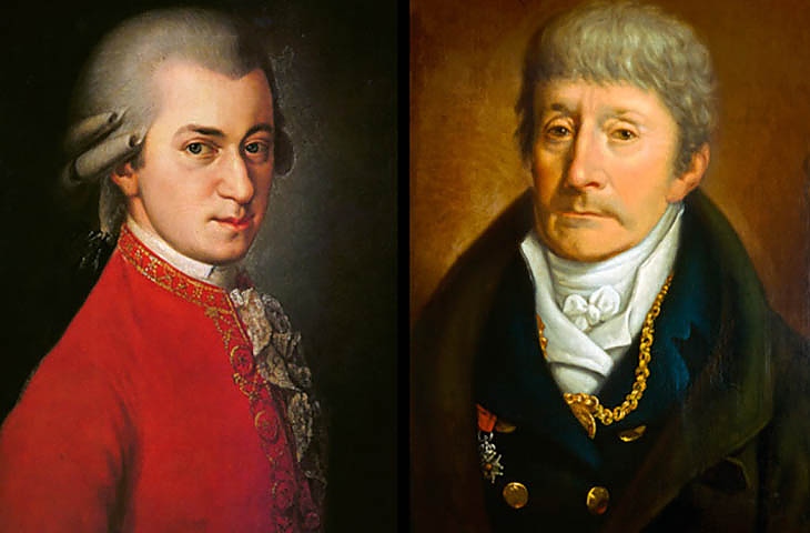 За предполагаемата вражда между композиторите Моцарт и Салиери се разказва в драма на Александър Пушкин и във филм на Милош Форман.