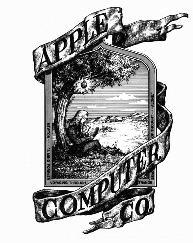 Стив Джобс избира за първо лого на своята технологична компания изображение на учена Исак Нютон.