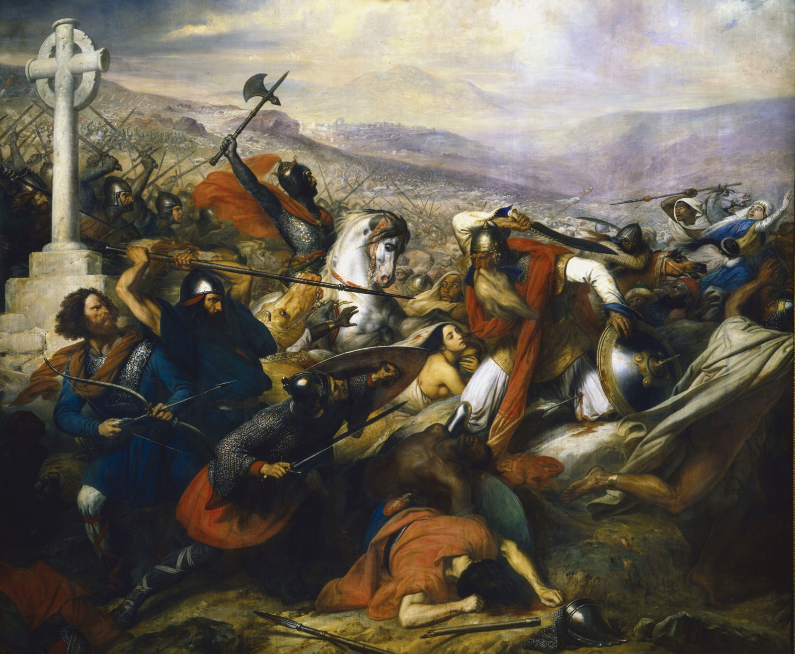 Битка при Поатие през октомври 732 г., худ. Шарл де Стьобен