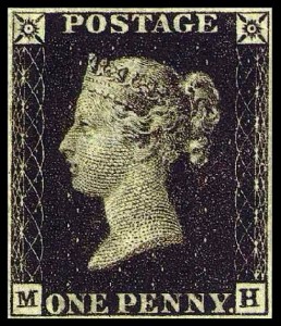 "Черното пени", първата пощенска марка