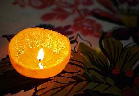 Свещ от мандарина срещу стрес, депресия и безсъние