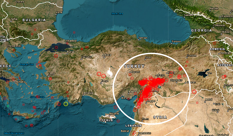 Земетресение от 6,4 на границата между Турция и Сирия