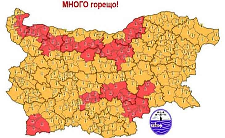 Червен код за екстремно горещо време в събота с температури над 41 градуса