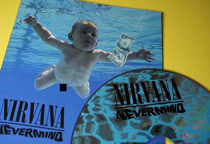 Какво е изобразено на снимката на обложката на албума “Nevermind” на Нирвана?