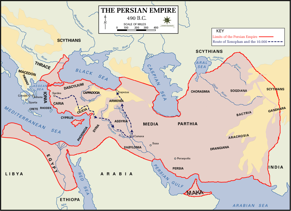Персийският парасанг, срещащ се в съчиненията на  Ксенофонт и Херодот, е мярка за дължина
