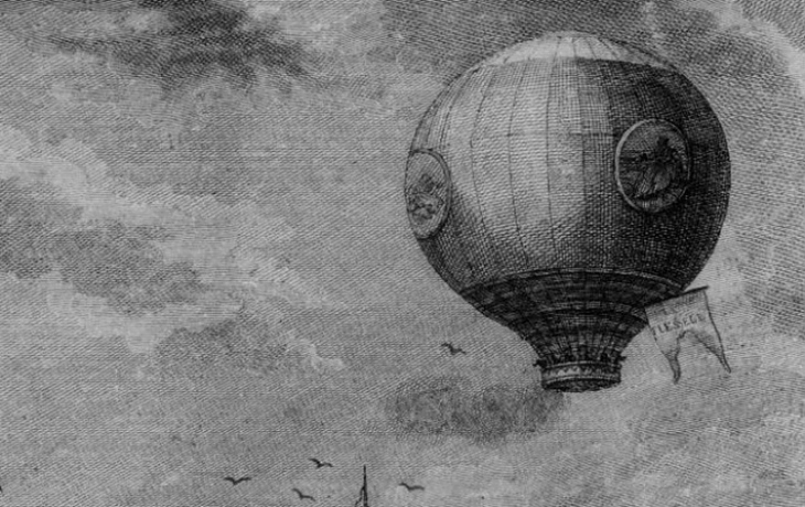 1783 г.: Братя Монголфие демонстрират своя балон с горещ въздух