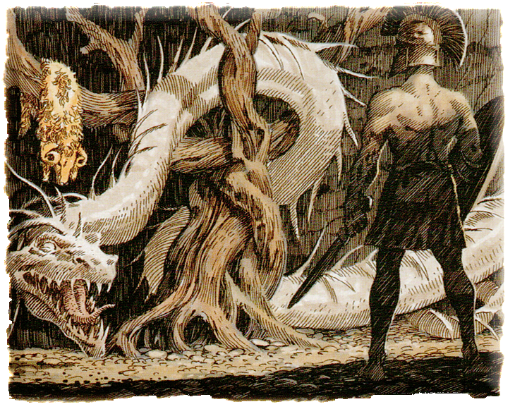 От драконовите зъби, които хвърля по земята легендарният герой Язон, порастват войници.
