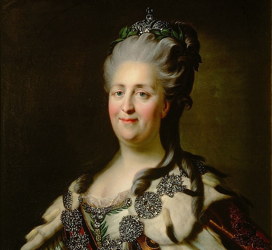 Екатерина II, родена София Августа Фредерика фон Анхалт-Цербст, известна като Екатерина II Велика