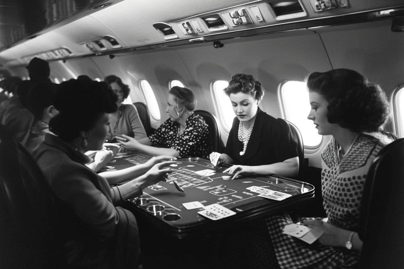 Удобства при летете 50-те години на миналия век