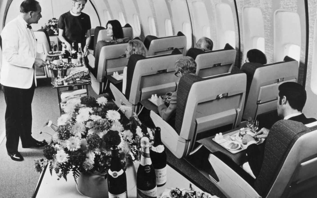 Удобства при летете 50-те години на миналия век