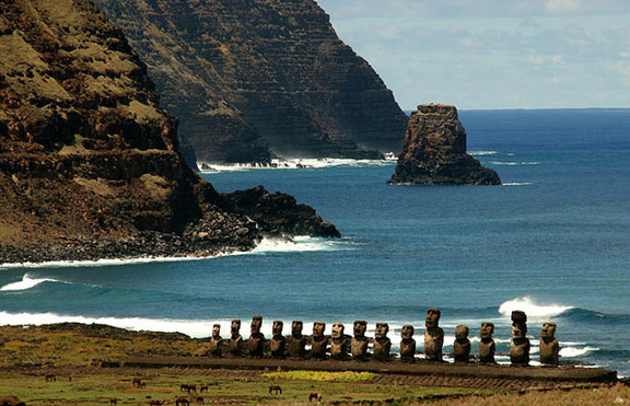 Великденски остров, моаи, каменни стаути