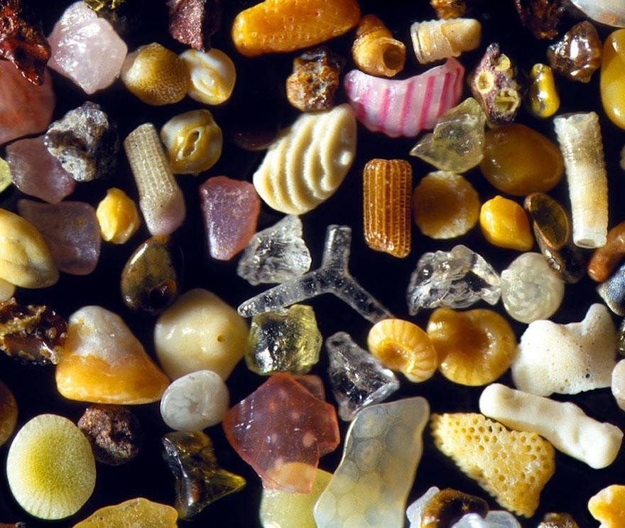 Пясък под микроскоп