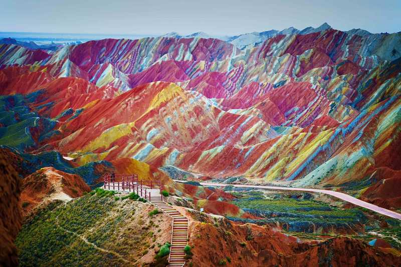 Цветните планини в провинция Гансу Китай