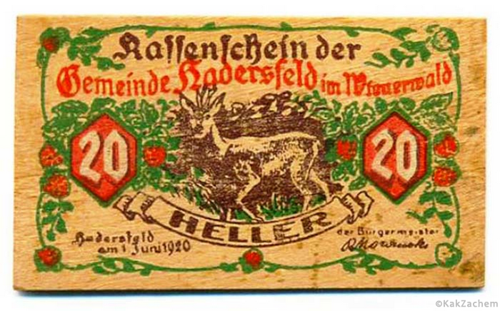 Дървена банкнота, Германия